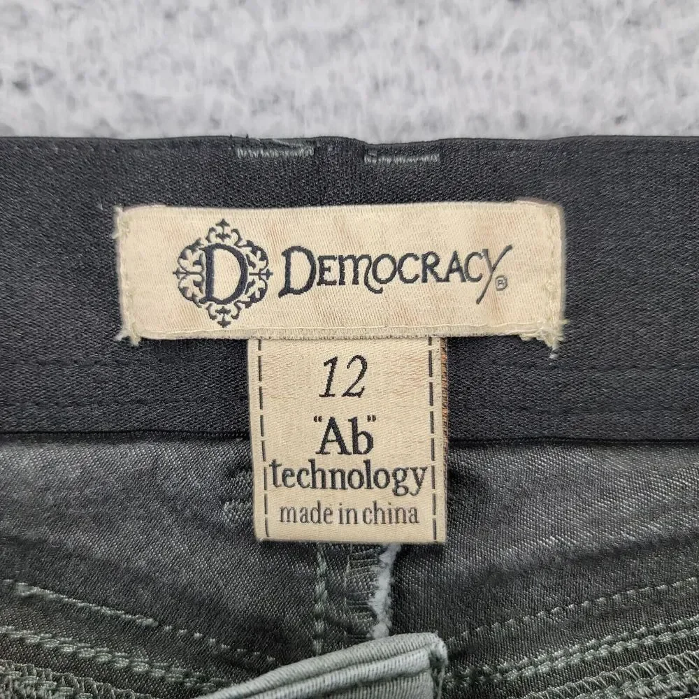 Democracy Jeans Womens 12 Green Denim Skinny Ab Solution Dark Wash Mid Rise - Picture 6 of 10